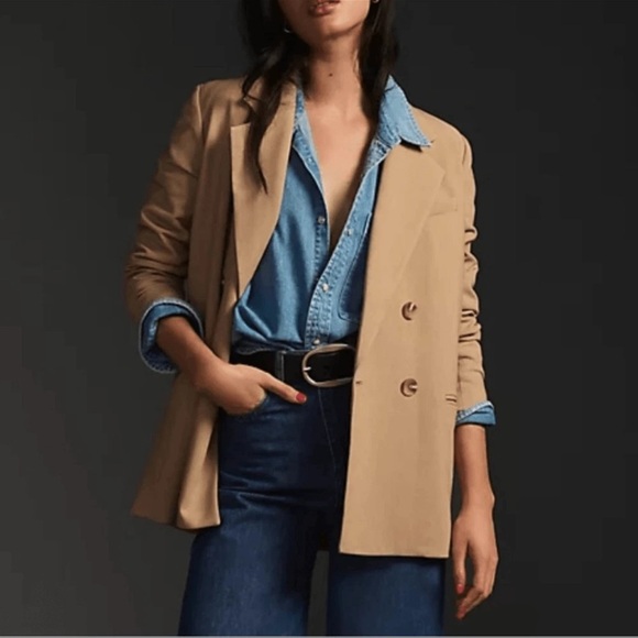 Anthropologie Maeve Double Breasted Blazer Size US 18W - Picture 4 of 14